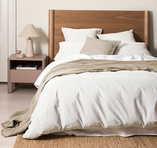Halo Organic Cotton Quilt Cover Range White