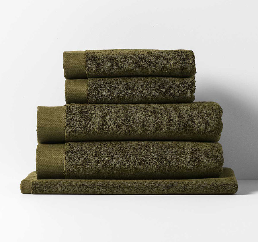 Haven 5 Piece 700GSM Cotton Bath Towel Set Khaki