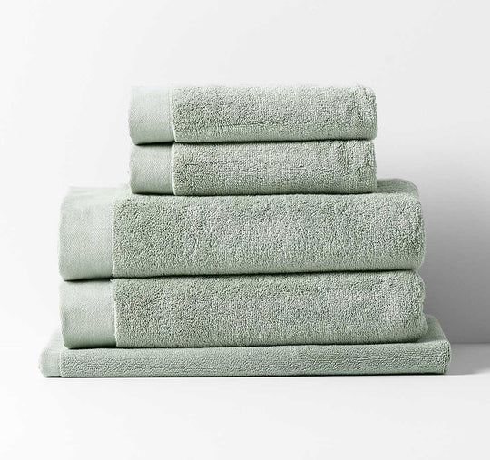 Haven 5 Piece 700GSM Cotton Bath Towel Set Sage