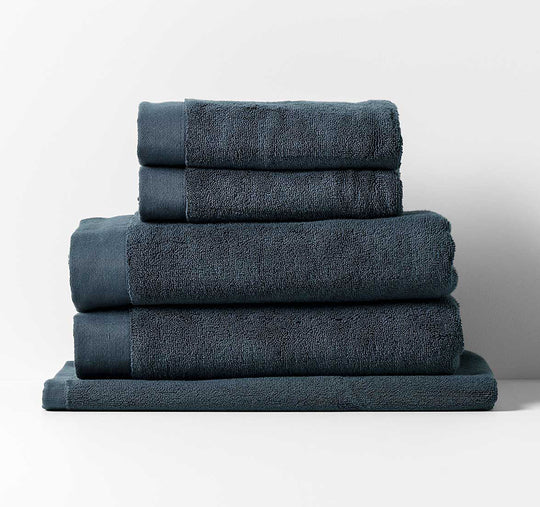 Haven 5 Piece 700GSM Cotton Bath Towel Set Slate