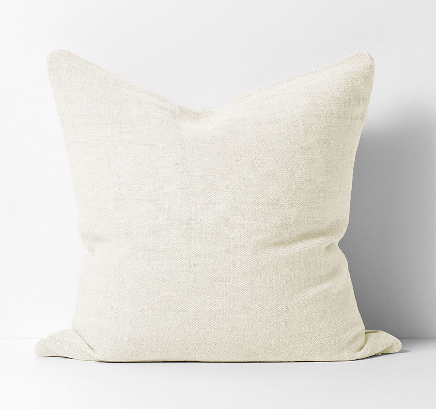 Heavy Linen 55x55cm Filled Cushion Ivory