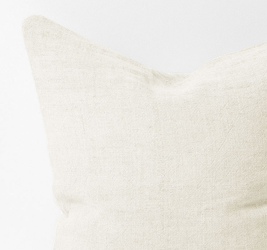 Heavy Linen 55x55cm Filled Cushion Ivory