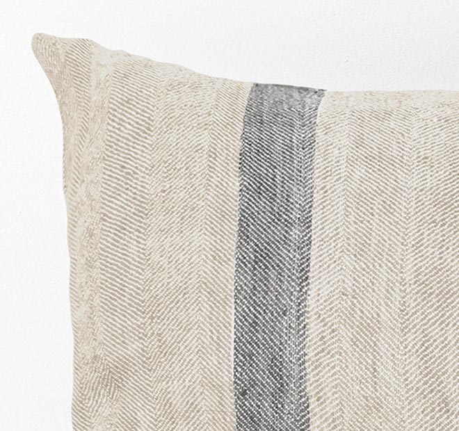 Herringbone 35x55cm Filled Cushion Natural