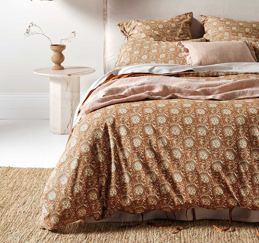 Jaipur Quilt Cover Range Bronze