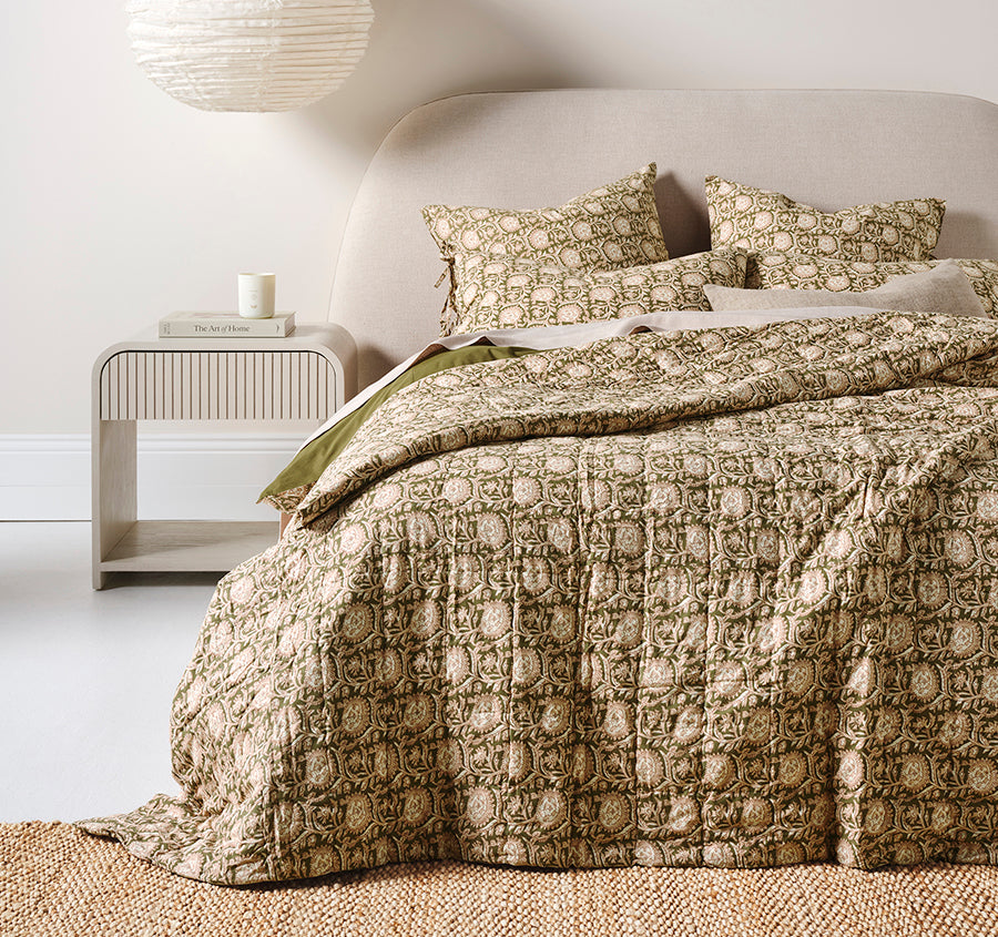 Jaipur Coverlet Olive