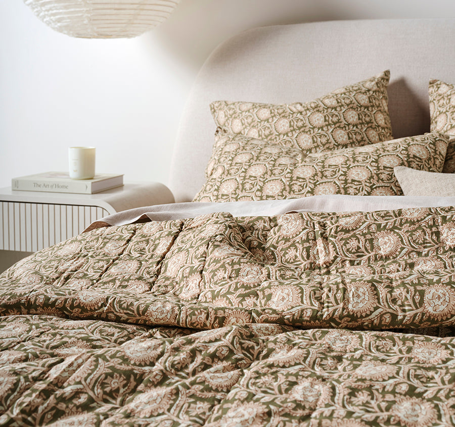 Jaipur Coverlet Olive