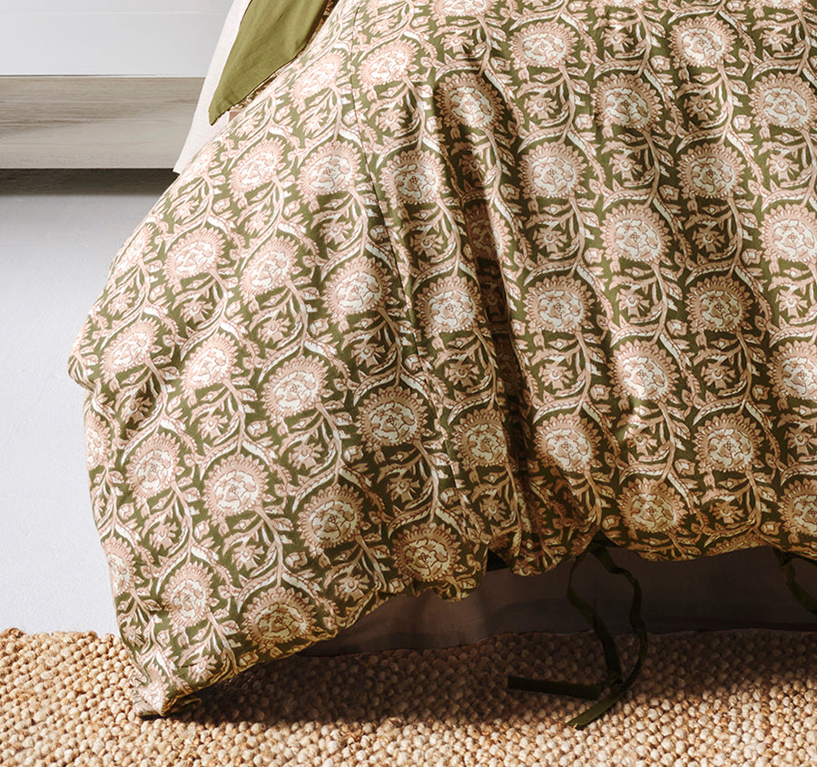 Jaipur Quilt Cover Range Olive