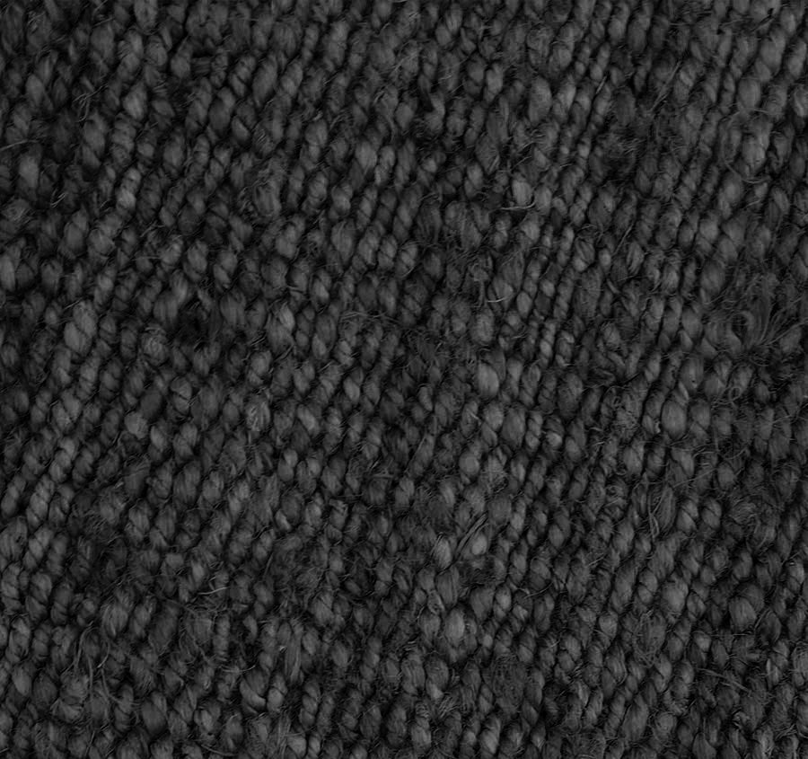 Jute 75x275cm Hall Runner Black