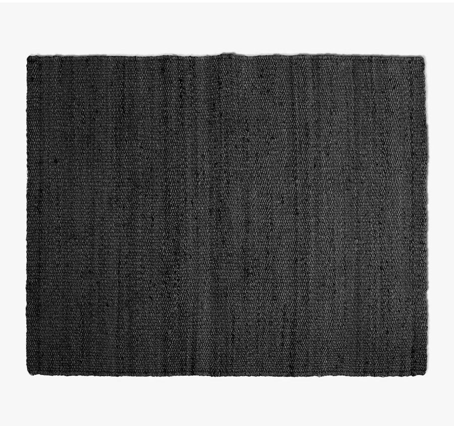 Jute Floor Rug Range Black