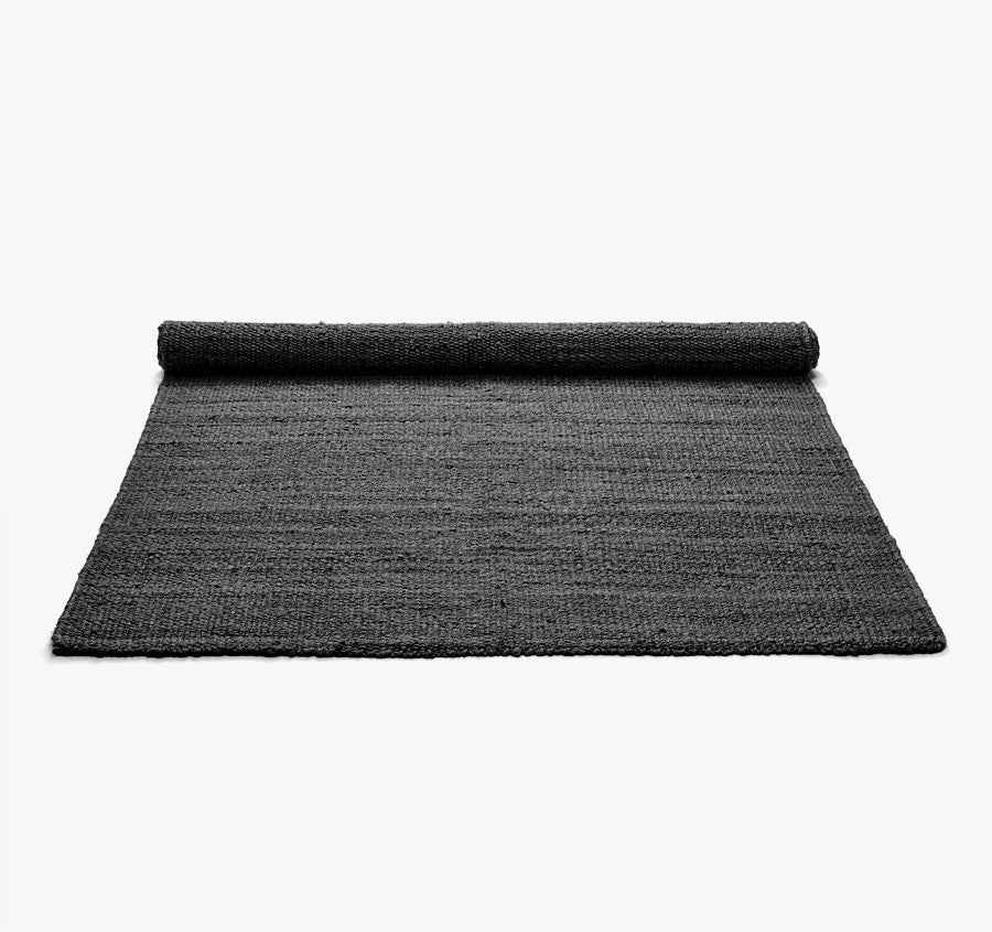 Jute Floor Rug Range Black