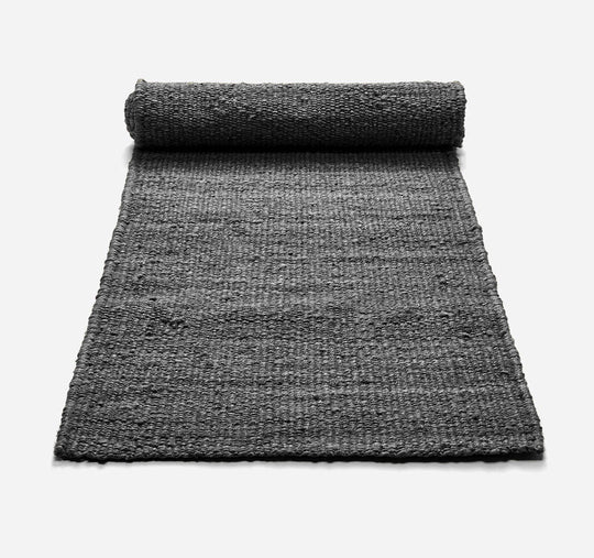 Jute 75x275cm Hall Runner Black