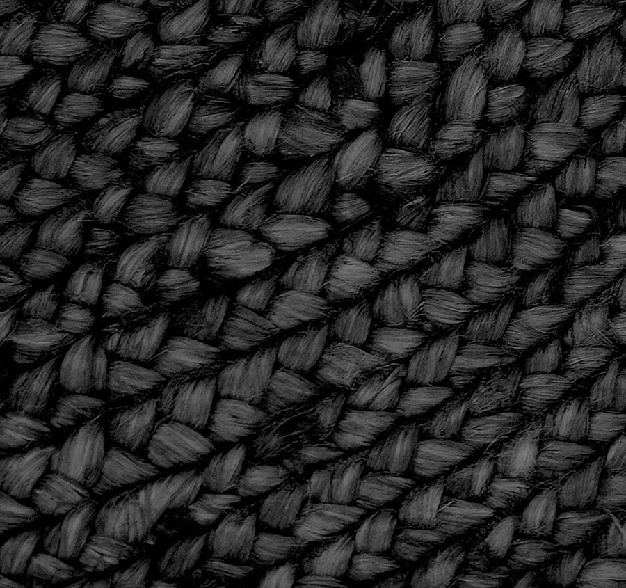 Jute Round Floor Rug Range Black