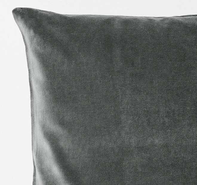 Luxury Velvet 50x50cm Filled Cushion Charcoal