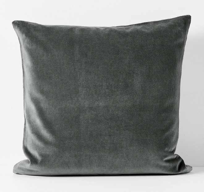 Luxury Velvet 50x50cm Filled Cushion Charcoal