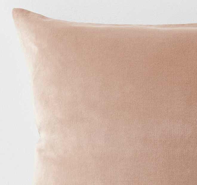 Luxury Velvet 50x50cm Filled Cushion Rosewater