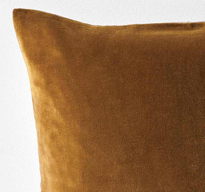 Luxury Velvet 50x50cm Filled Cushion Tobacco
