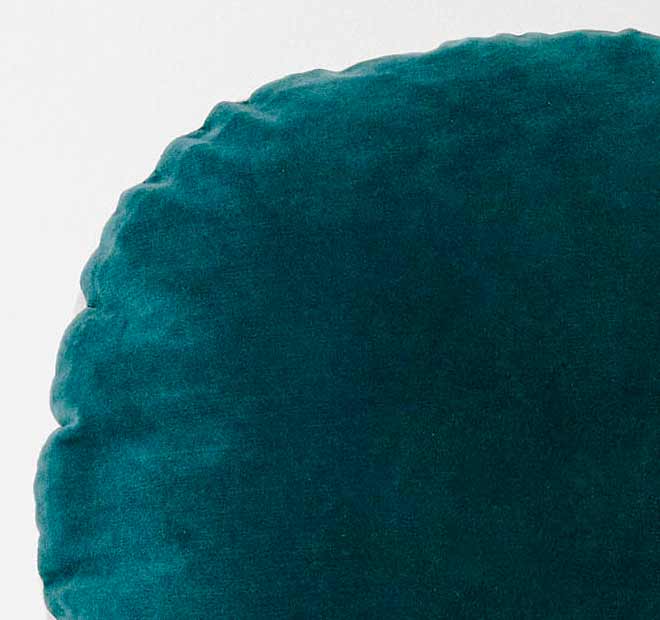 Luxury Velvet 55cm Round Filled Cushion Indian Teal