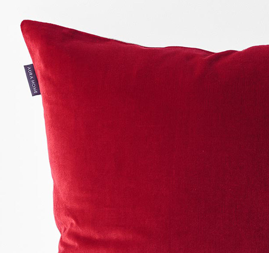Luxury Velvet 50x50cm Filled Cushion Auburn