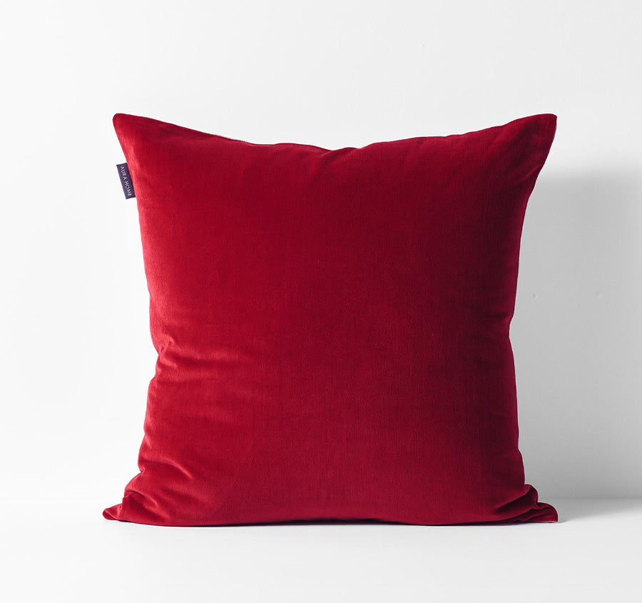 Luxury Velvet 50x50cm Filled Cushion Auburn
