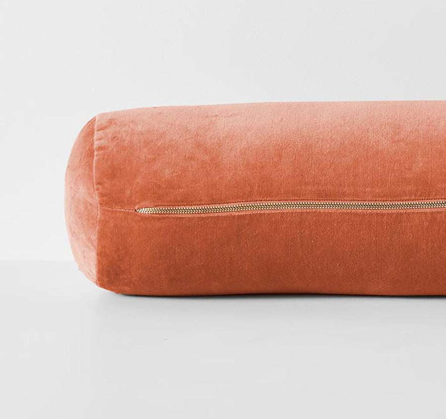 Luxury Velvet 18x60cm Filled Cushion Brandy