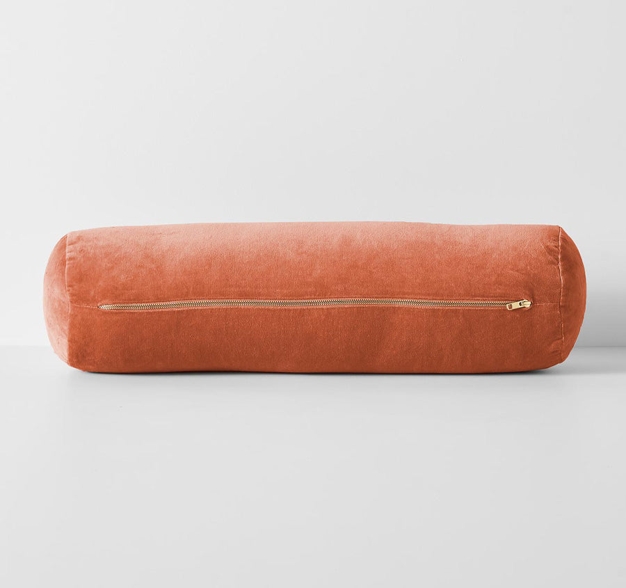 Luxury Velvet 18x60cm Filled Cushion Brandy