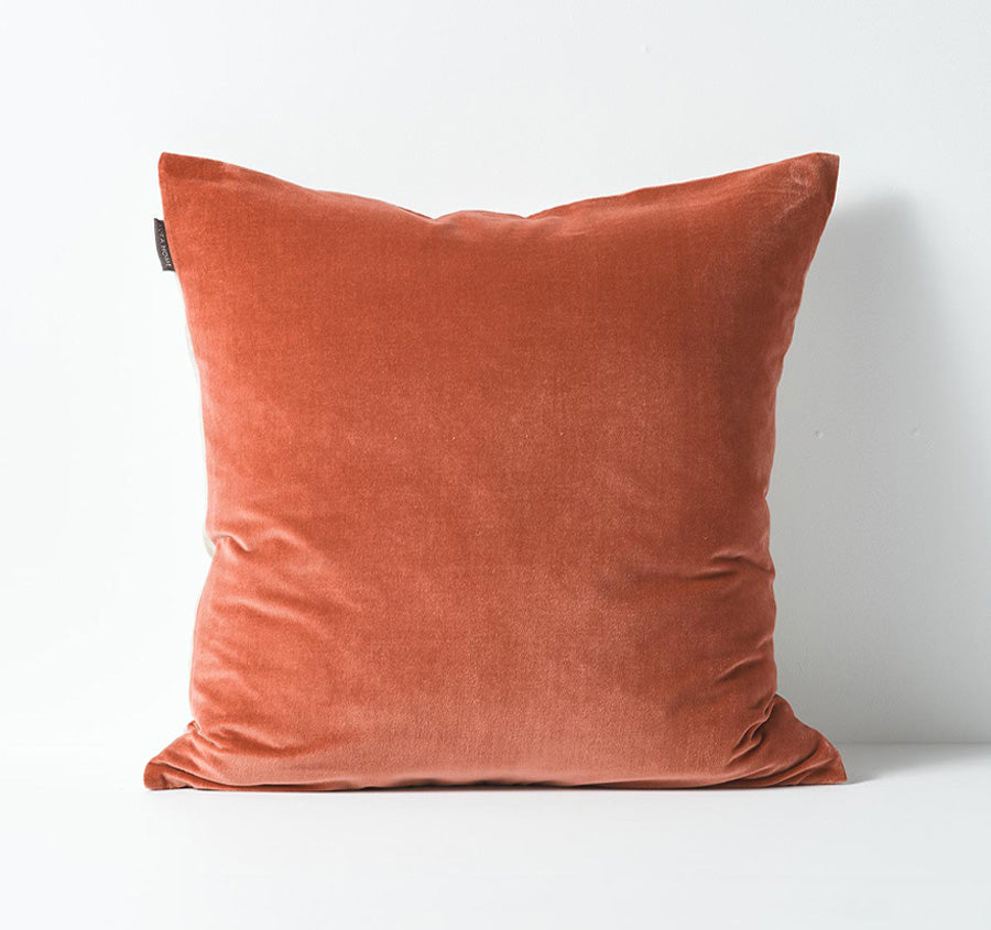 Luxury Velvet 50x50cm Filled Cushion Brandy