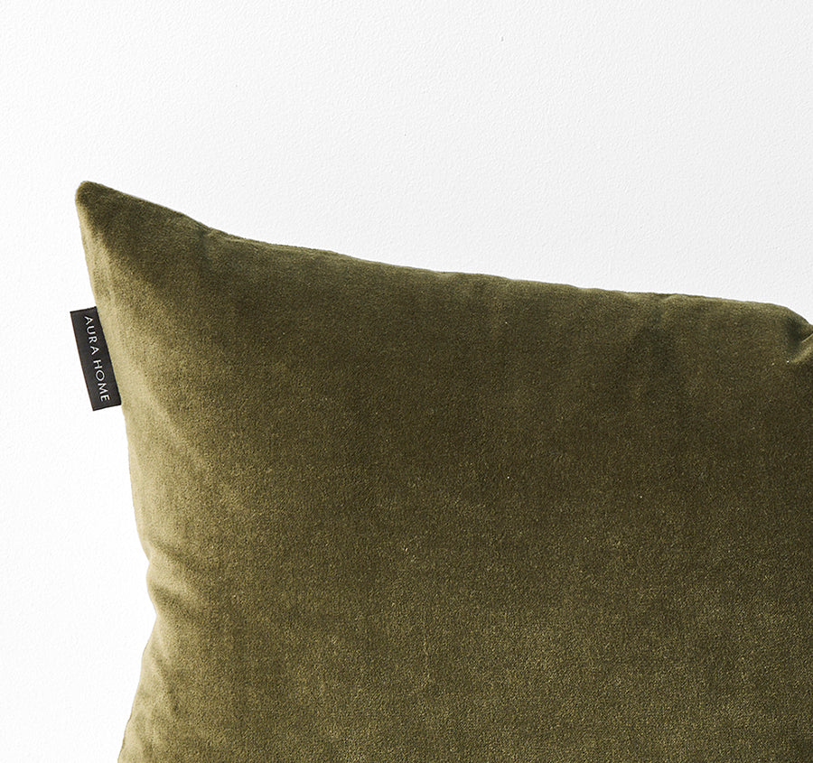 Luxury Velvet 30x60cm Filled Cushion Caper