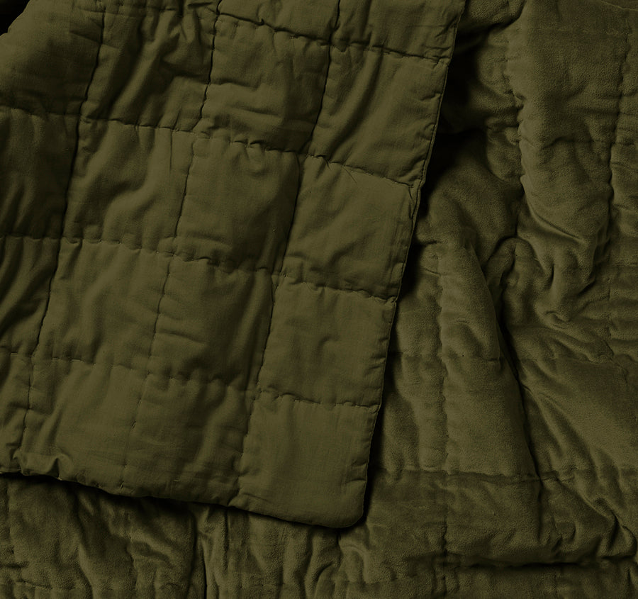 Luxury Velvet 135x180cm Throw Rug Caper