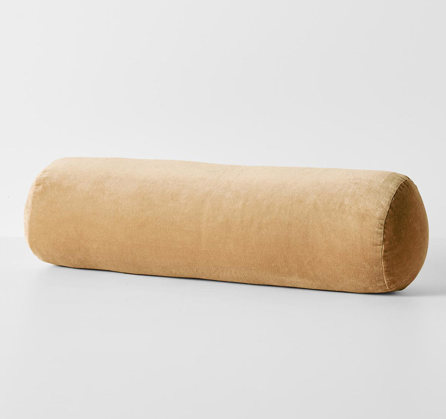Luxury Velvet 18x60cm Filled Cushion Cashew