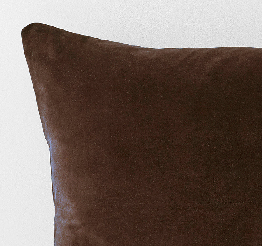 Luxury Velvet European Pillowcase Chocolate