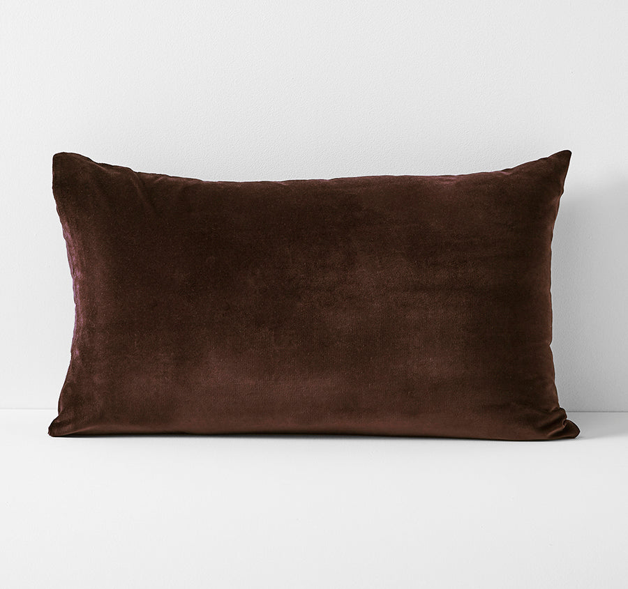 Luxury Velvet Standard Pillowcase Chocolate
