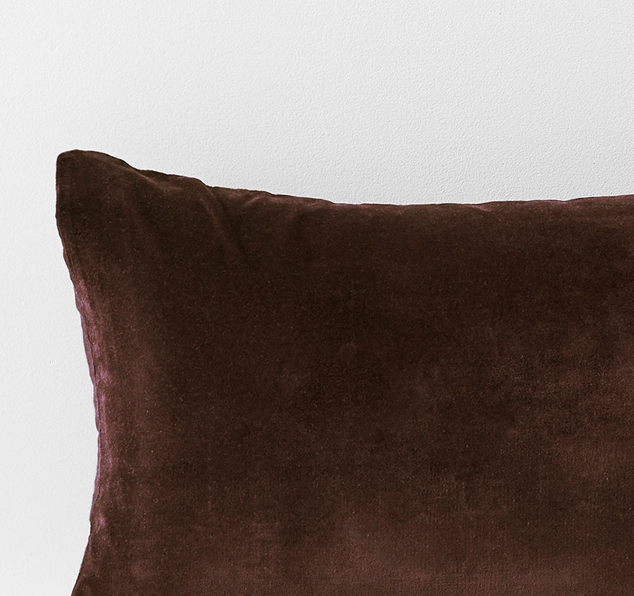 Luxury Velvet Standard Pillowcase Chocolate