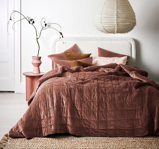 Luxury Velvet Coverlet Clove