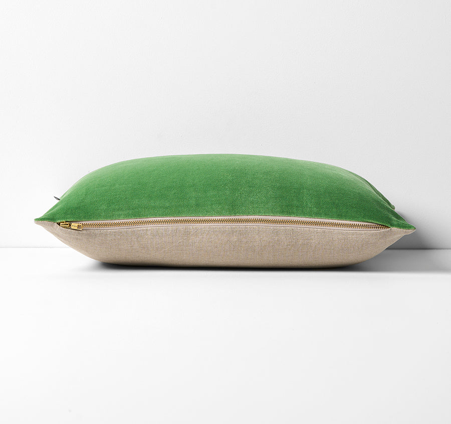 Luxury Velvet 30x60cm Filled Cushion Emerald