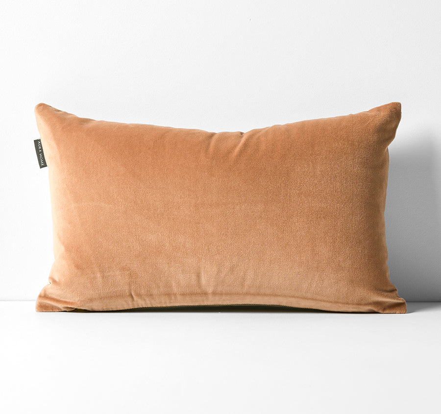 Luxury Velvet 30x60cm Filled Cushion Hazelnut