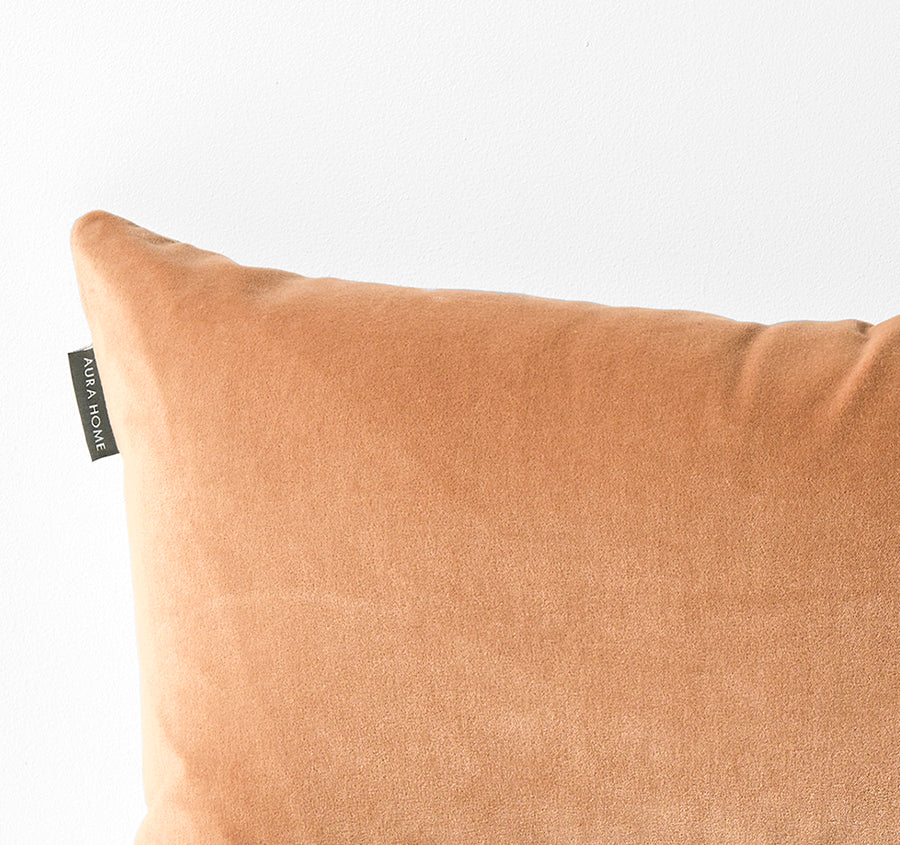 Luxury Velvet 30x60cm Filled Cushion Hazelnut