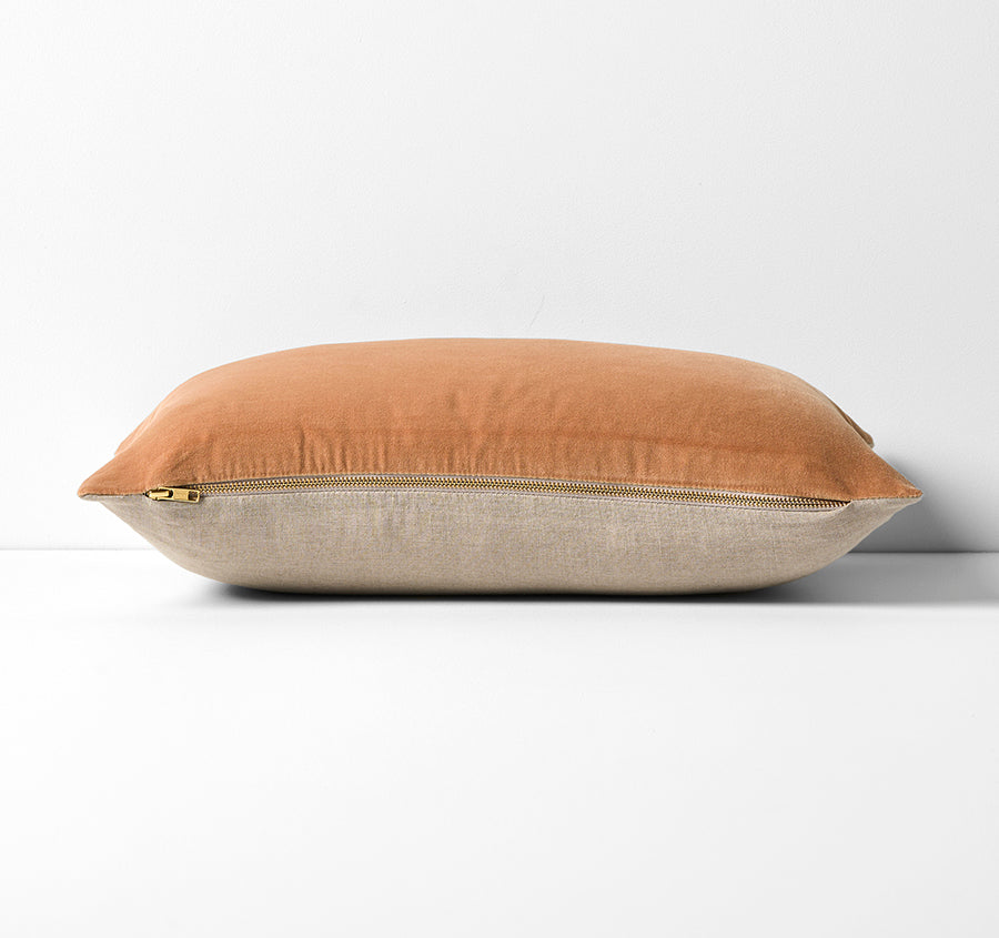 Luxury Velvet 30x60cm Filled Cushion Hazelnut