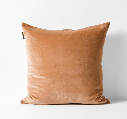 Luxury Velvet 50x50cm Filled Cushion Hazelnut