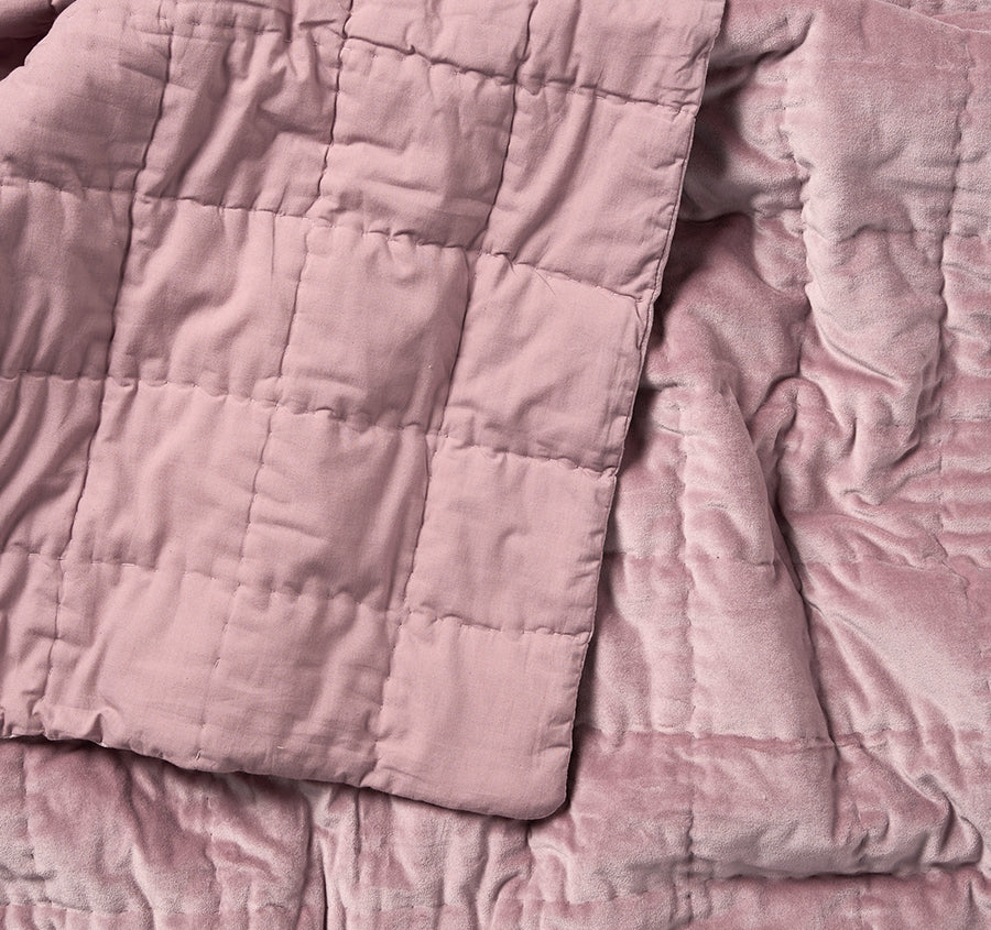 Luxury Velvet 135x180cm Throw Rug Heather