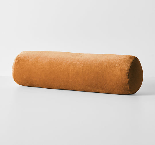 Luxury Velvet 18x60cm Filled Bolster Maple