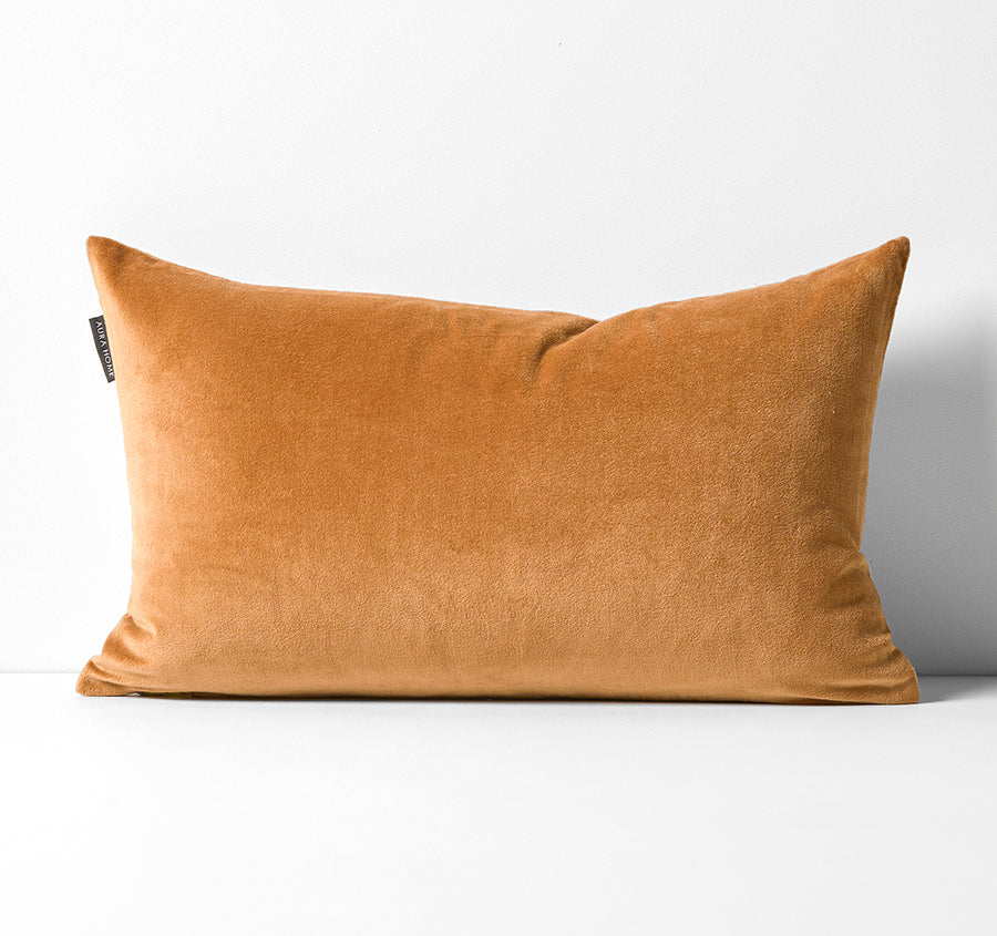 Luxury Velvet 30x60cm Filled Cushion Maple