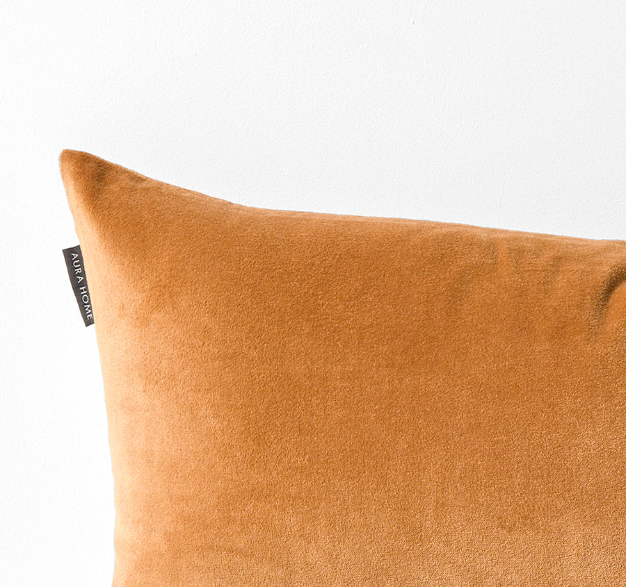 Luxury Velvet 30x60cm Filled Cushion Maple