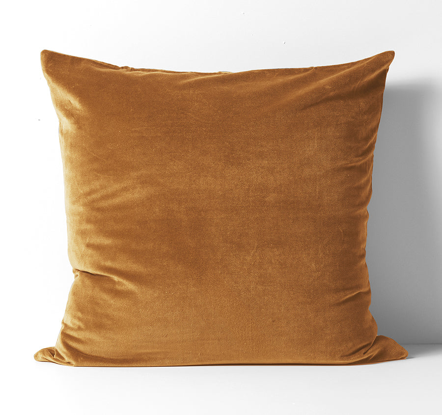 Luxury Velvet European Pillowcase Maple