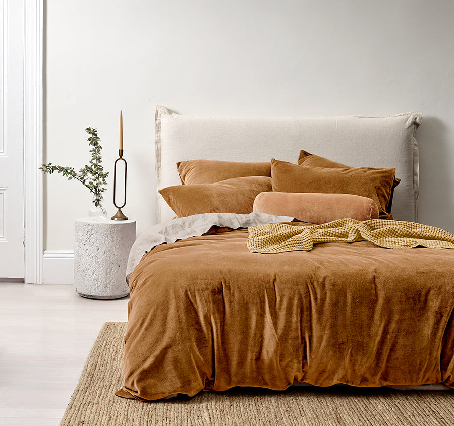Luxury Velvet Quilt Cover Range Maple