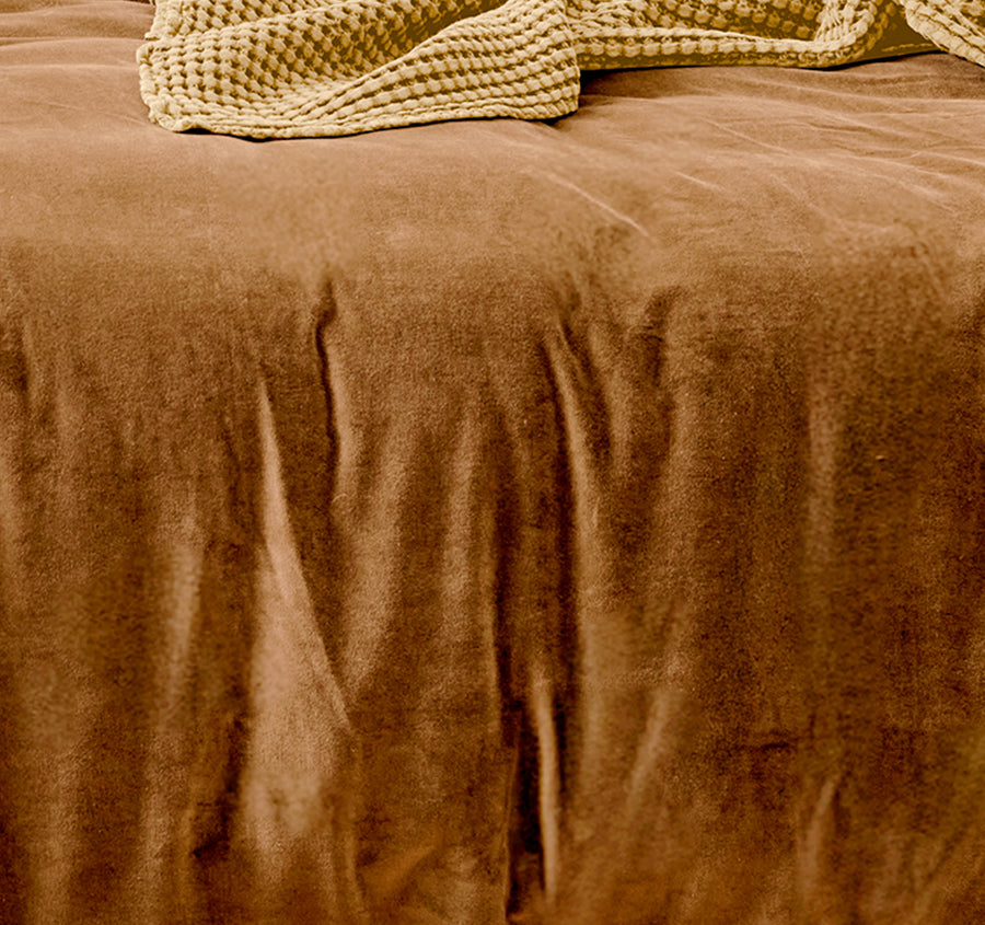 Luxury Velvet Quilt Cover Range Maple