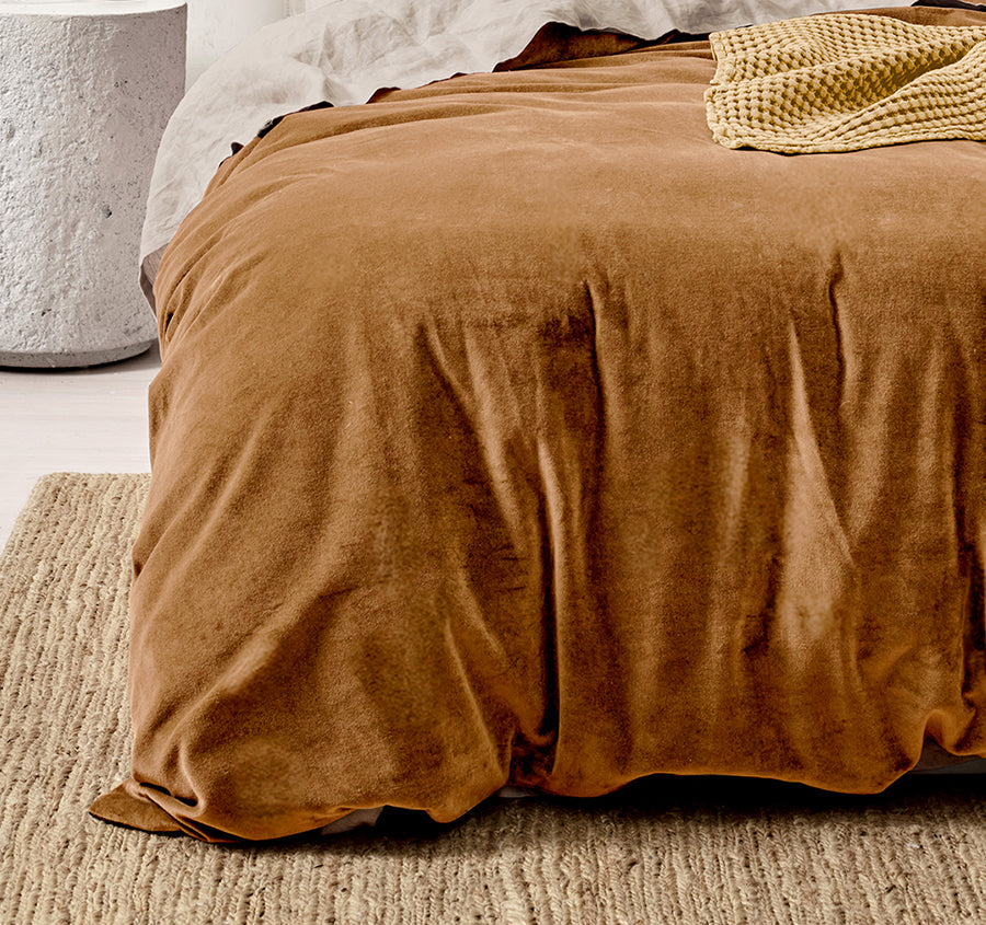 Luxury Velvet Quilt Cover Range Maple