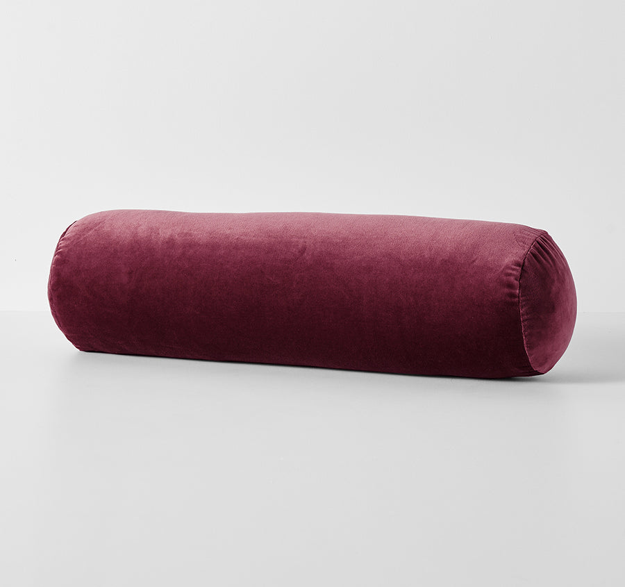 Luxury Velvet 18x60cm Filled Bolster Mulberry