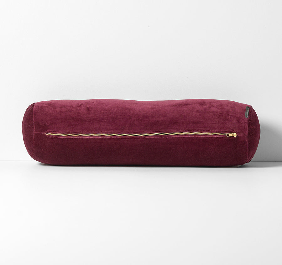 Luxury Velvet 18x60cm Filled Bolster Mulberry