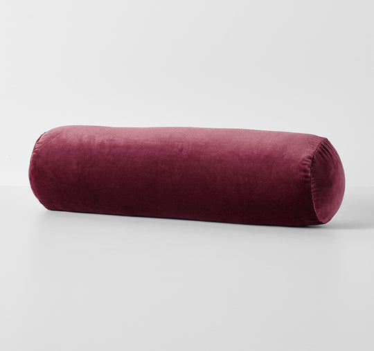 Luxury Velvet 18x60cm Filled Bolster Mulberry