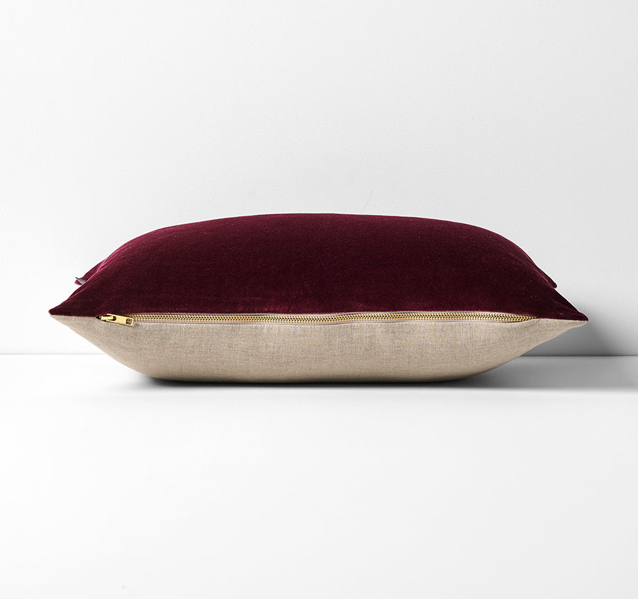 Luxury Velvet 30x60cm Filled Cushion Mulberry